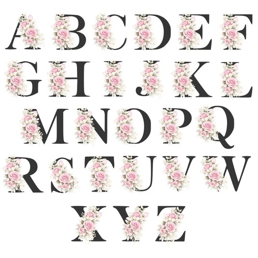 Personalisierte Tasse mit Namen & Initiale – Geschenk für Freundin oder Mama – Florale Aquarell Kaffeetasse