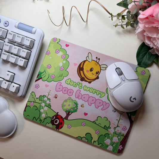 Süßes Mauspad mit Bienenmotiv – Don’t Worry Bee Happy