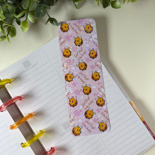 Holografisches Bienen-Lesezeichen – Glänzendes Bookmark für Bücherwürmer & Journals