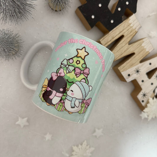 Pinguin Weihnachtstasse | "All I Want for Christmas is You" Becher | Weihnachtsgeschenk für Ihn/Sie | Süße Pinguin Tasse