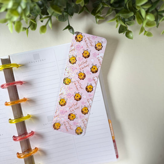 Holografisches Bienen-Lesezeichen – Glänzendes Bookmark für Bücherwürmer & Journals