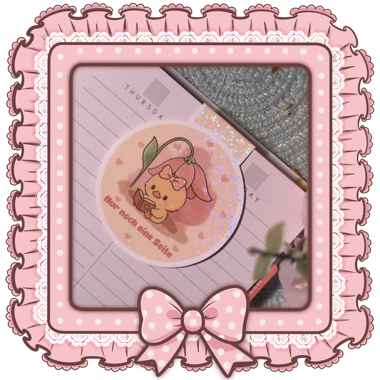 Magnetisches Lesezeichen mit süßem Entenküken – Holografisch, kawaii Design für Bücher & Planer