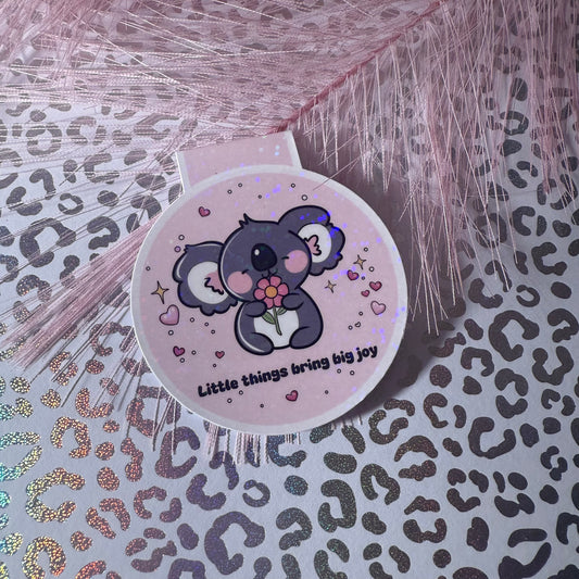 Magnetisches holografisches Lesezeichen – Süßer Koala | Geschenk für Buchliebhaber & Planer-Zubehör