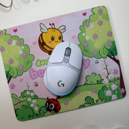 Süßes Mauspad – Don’t Worry Bee Happy | Perfekt fürs Home Office