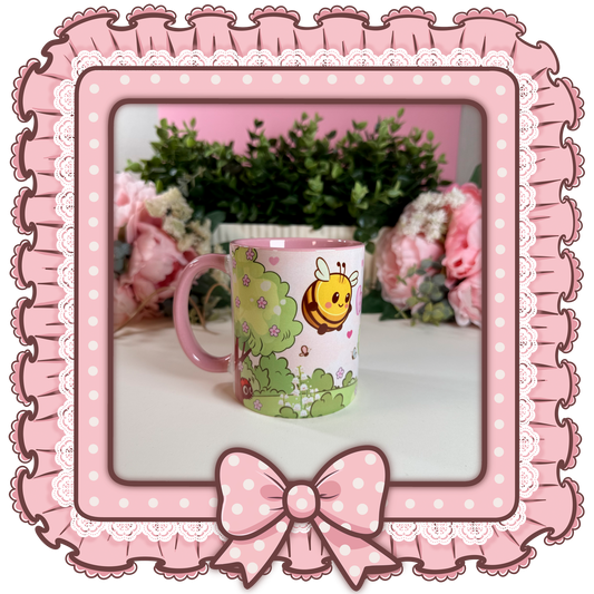 Tasse „Don’t Worry, Bee Happy“ – Stilvolle Keramiktasse mit liebevollem Design