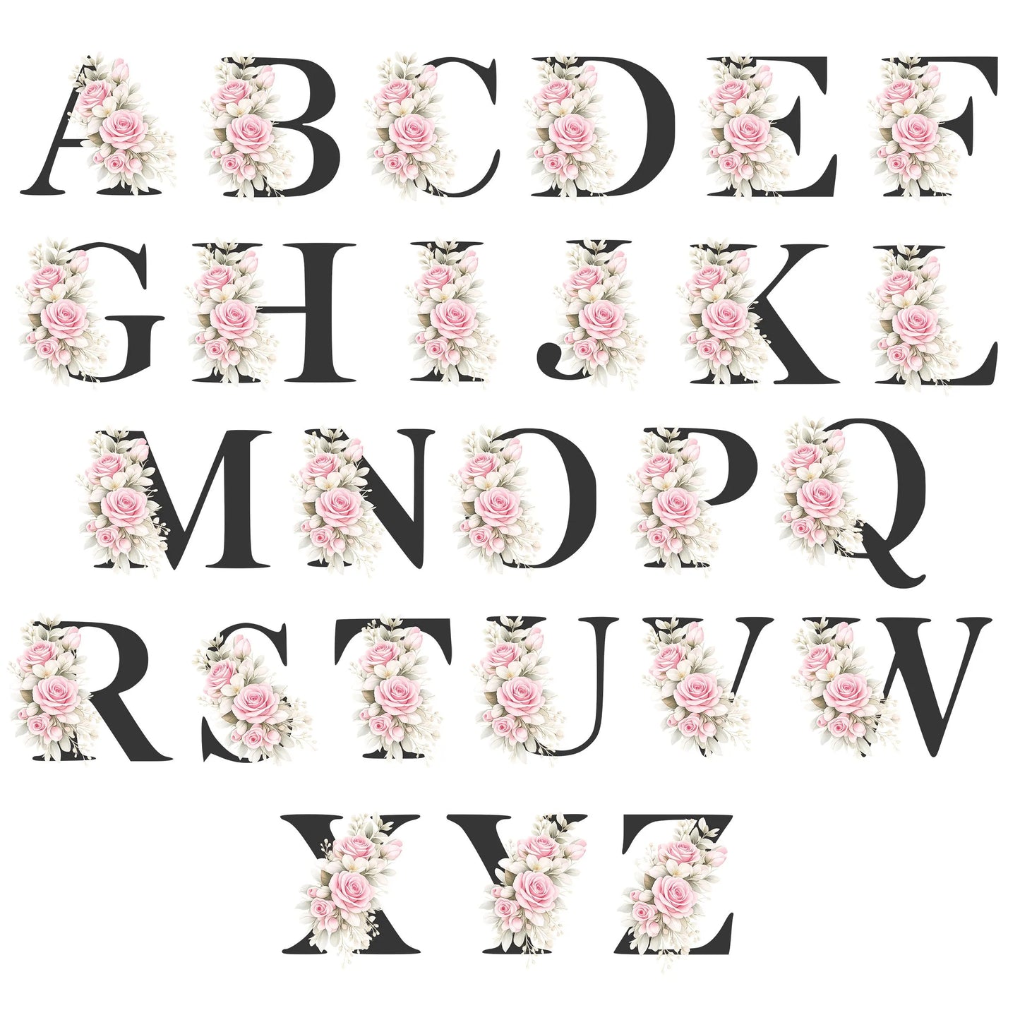 Personalisierte Tasse mit Namen & Initiale – Geschenk für Freundin oder Mama – Florale Aquarell Kaffeetasse