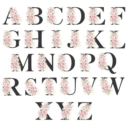 Personalisierte Tasse mit Namen & Initiale – Geschenk für Freundin oder Mama – Florale Aquarell Kaffeetasse