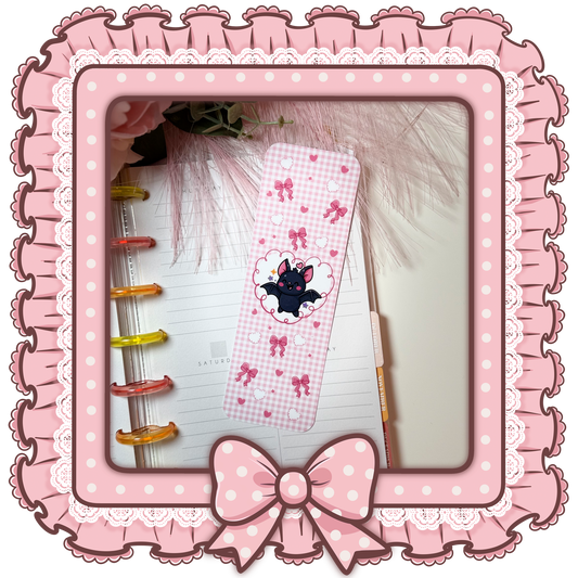 Kawaii Fledermaus Lesezeichen – Süßer Lesebegleiter doppelseitig