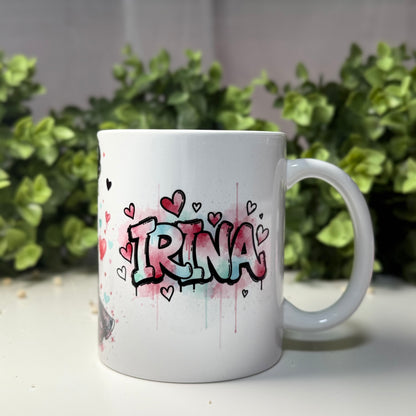 Keramiktasse mit dem Spruch "Limited Edition Girl". Personalisierbar mit Namen, perfektes Geschenk für besondere Girls.