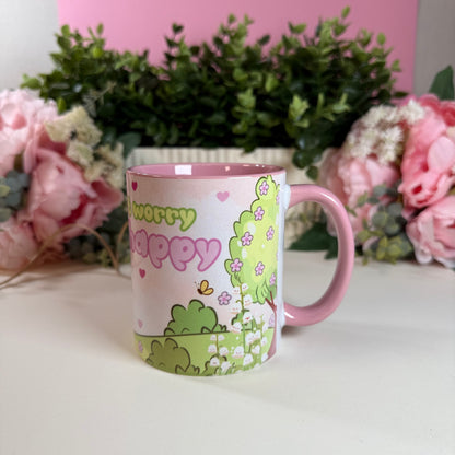 Tasse „Don’t Worry, Bee Happy“ – Stilvolle Keramiktasse mit liebevollem Design