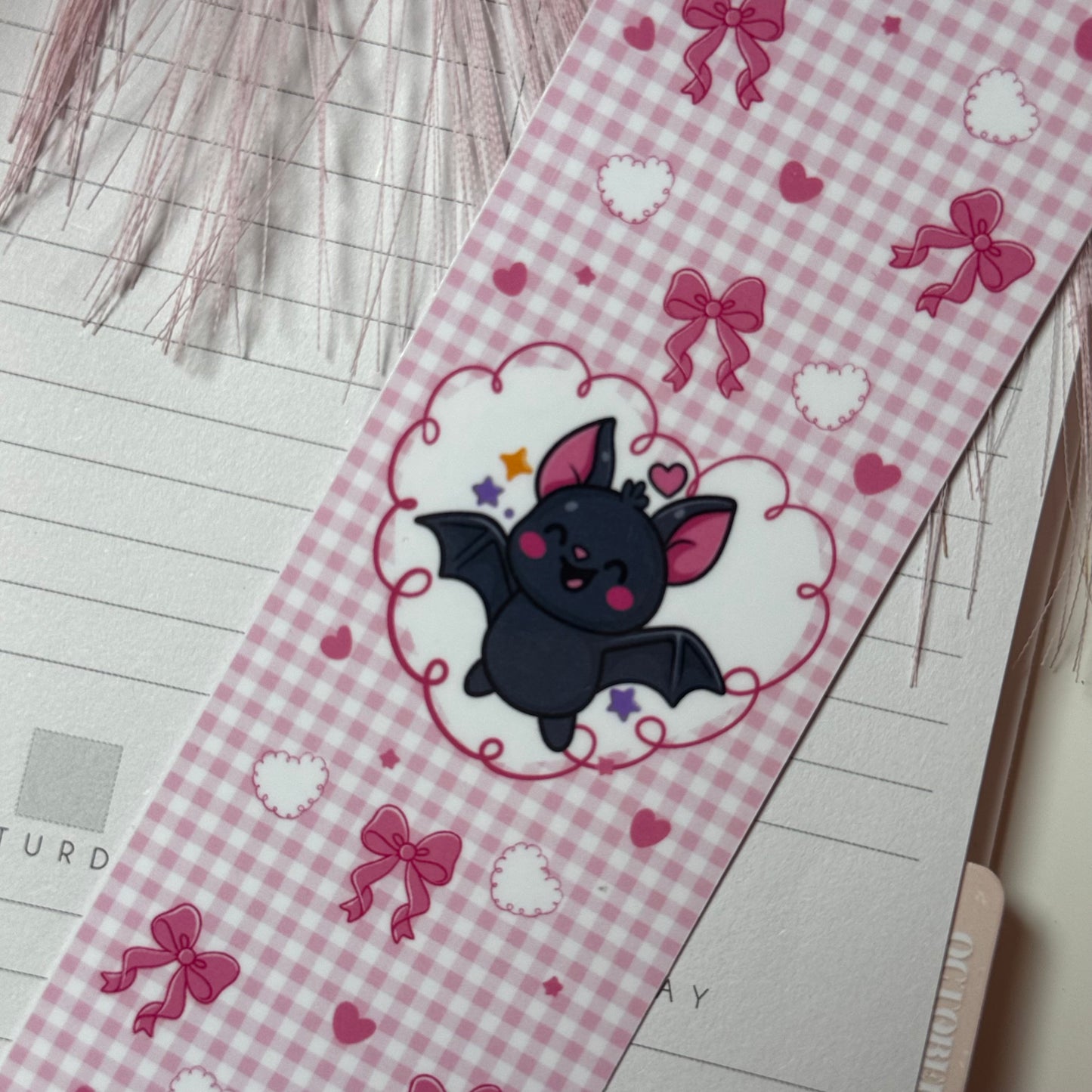 Kawaii Fledermaus Lesezeichen – Süßer Lesebegleiter doppelseitig