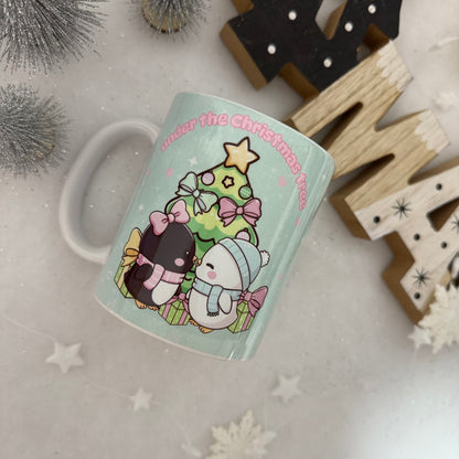 Pinguin Weihnachtstasse | "All I Want for Christmas is You" Becher | Weihnachtsgeschenk für Ihn/Sie | Süße Pinguin Tasse