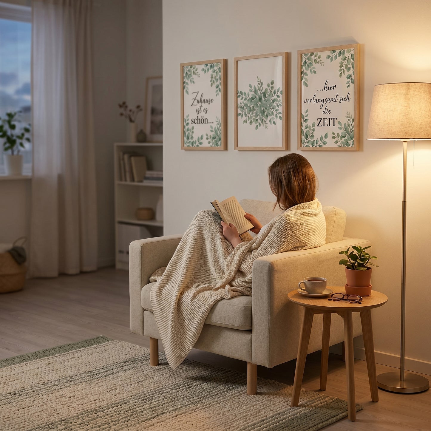 Eukalyptus Poster Set 3-teilig A4 – Wanddeko Zuhause & Wohnzimmer