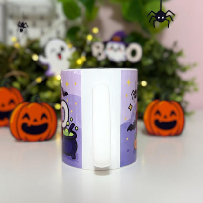 Halloween Tasse Kürbis & Geist - Spooky Kaffeetasse Geschenkidee | Halloween Mug Pumpkin Ghost | Lustige Herbst Geschenk Tasse